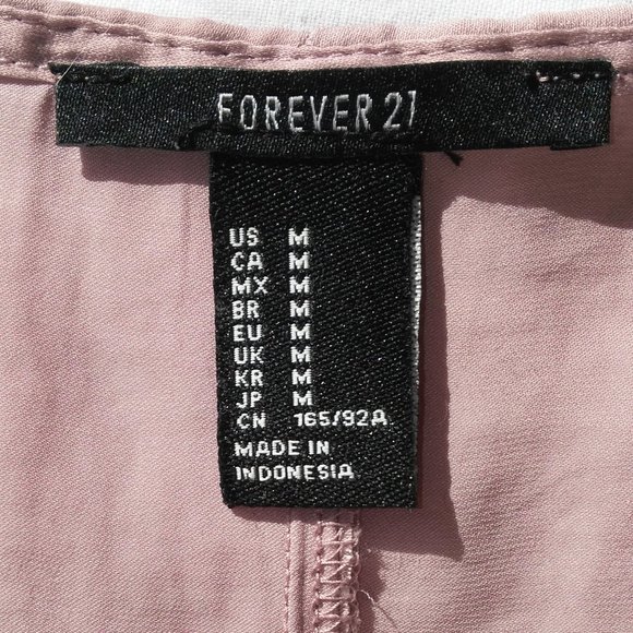 Forever 21 Loose Fit Blouse Semi Sheer - Picture 3 of 3